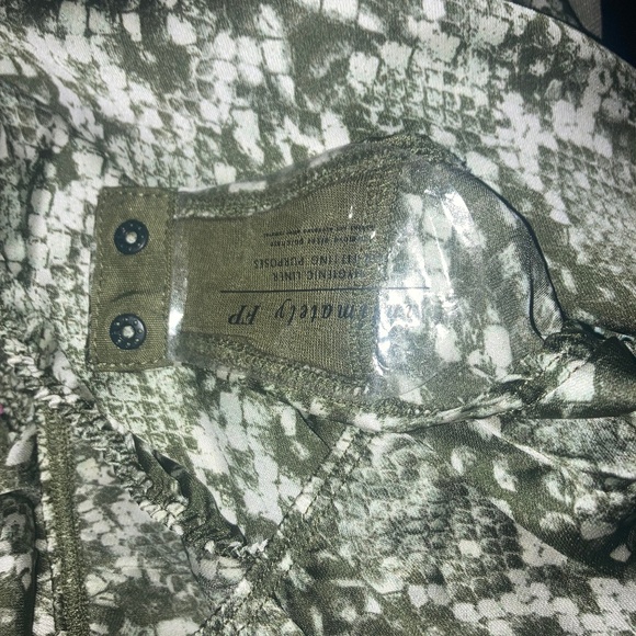 FP Intimatley Shedding Skin Snake Print Satin Bodysuit Medium M MossMesh - Picture 3 of 5